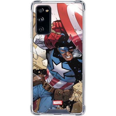 Marvel Captain America Epic Shield Break Galaxy S20 FE Clear Case